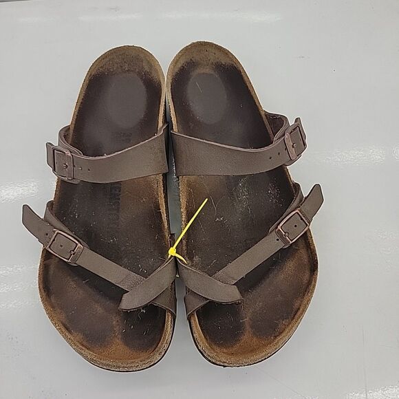 Birkenstock Mayari Birko-Flor Size Women\'s 10 Men\'s 8 US Brown Leather Sandals main image 5